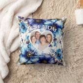 最高のカスタム母写真フローラ母の日の贈り物 クッション (ブランケット)