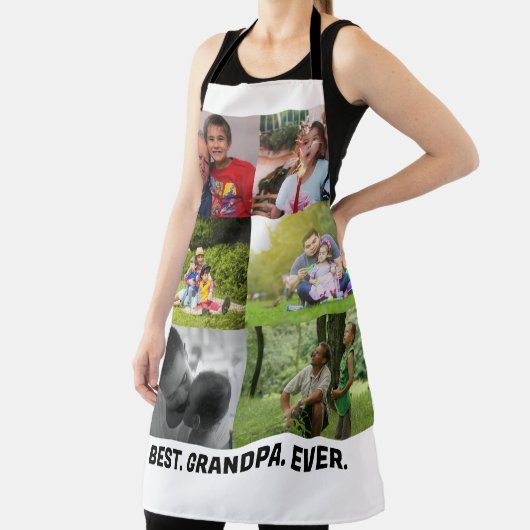 最高のカスタム祖父の写真コラージュ エプロン (インサイチュ)