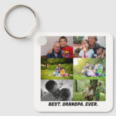 最高のカスタム祖父の写真コラージュ キーホルダー (正面)