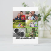 最高のカスタム祖父の写真コラージュ サンキューカード (スタンド正面)