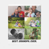 最高のカスタム祖父の写真コラージュ フリースブランケット (正面)