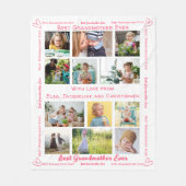 最高のカスタムGramona Everモダン12写真コラージュ フリースブランケット (正面)