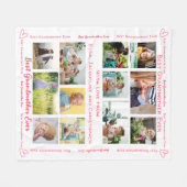 最高のカスタムGramona Everモダン12写真コラージュ フリースブランケット (正面(横))