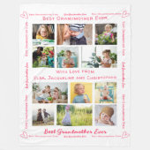 最高のカスタムGramona Everモダン12写真コラージュ フリースブランケット (正面)