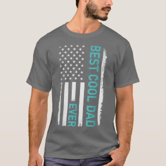 最高のカッコいいパパの父の日の米国国旗 Tシャツ