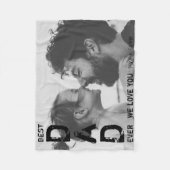 最高のカッコいいパパ名前をカスタムする写真の父の日 フリースブランケット (正面)