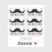 最高のカッコいいパパ黒口ひげ父の日 シール (シート)