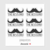 最高のカッコいいパパ黒口ひげ父の日 シール (シート)