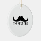 最高のカッコいいパパ黒口ひげ父の日 セラミックオーナメント (右)
