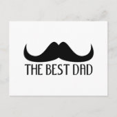 最高のカッコいいパパ黒口ひげ父の日 ポストカード (正面)