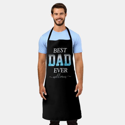 最高のカッコいいパパ・エバー・ファーザー・デイ エプロン (着用した状態)
