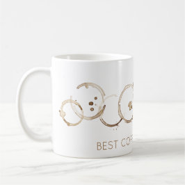 最高のカフェ いつだって コーヒー リング ブラウン ホワイト 楽しい コーヒーマグカップ