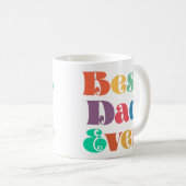 最高のカラフルパパのレトロ脚本 コーヒーマグカップ (正面右)