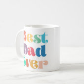 最高のカラフルパパのレトロ脚本 コーヒーマグカップ (正面左)