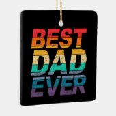 最高のカラフルパパ・エバー・ファーザー・デイ |オーナメント セラミックオーナメント (右)