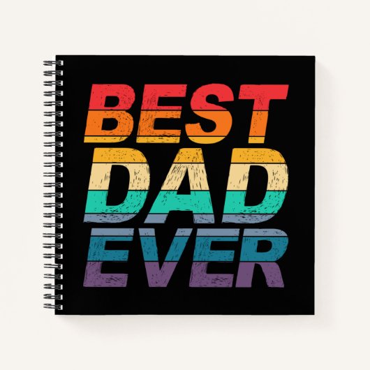 最高のカラフルパパ・エバー・ファーザー・デイ |ノートブック ノートブック (正面)