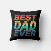 最高のカラフルパパ・エバー・ファーザー・デイ |装飾用クッション クッション (裏面)