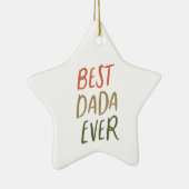 最高のカラフルパパEver型フォト セラミックオーナメント (右)