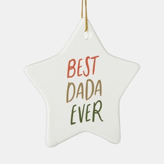 最高のカラフルパパEver型フォト セラミックオーナメント (右)