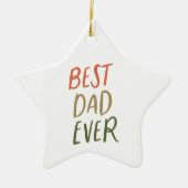 最高のカラフルパパEver型フォト セラミックオーナメント (正面)