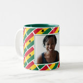 最高のガーナパーソナライズされた写真 ツートーンマグカップ (正面左)