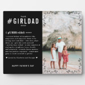 最高のガールダッド | パーソナライズド #GirlDad 写真 フォトプラーク (正面)