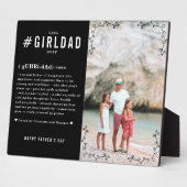 最高のガールダッド | パーソナライズド #GirlDad 写真 フォトプラーク (側面)