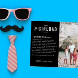 最高のガールダッド | パーソナライズド #GirlDad 写真 フォトプラーク