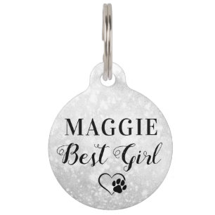 最高のガールドッグパーソナライズされたペット結婚のペット用名札 ペット　ネームタグ