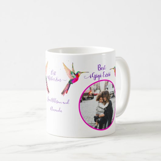 最高のギィ！家族写真ハミングバードコーヒー コーヒーマグカップ (正面右)