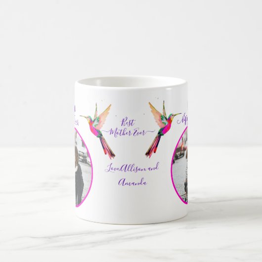 最高のギィ！家族写真ハミングバードコーヒー コーヒーマグカップ (中央)
