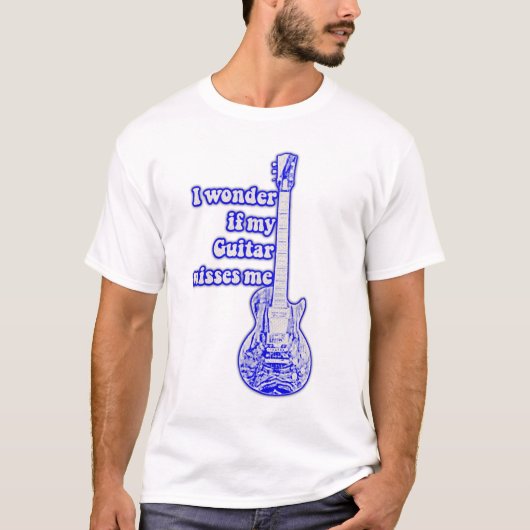 最高のギタリスト。ビンテージブルー Tシャツ (正面)