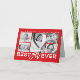 最高のギフトエバグランジタイポグラフィ新生児5 Photo シーズンカード