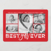 最高のギフトエバグランジタイポグラフィ新生児5 Photo 案内状 (正面)