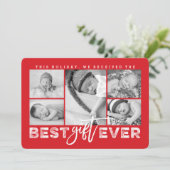 最高のギフトエバグランジタイポグラフィ新生児5 Photo 案内状 (スタンド正面)