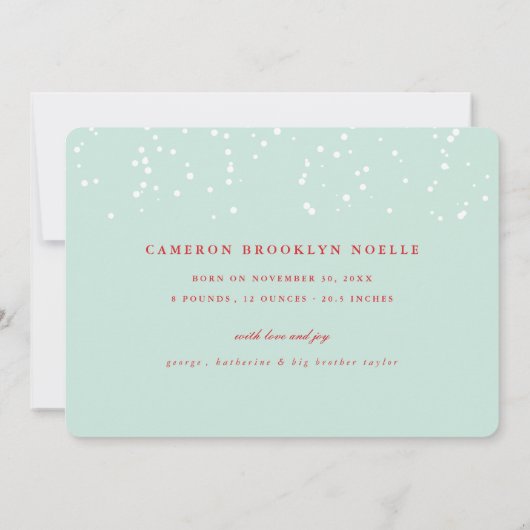 最高のギフトエバグランジタイポグラフィ新生児5 Photo 案内状 (裏面)