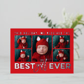 最高のギフトエバグランジタイポグラフィ新生児5 Photo 箔シーズンカード (立ち正面)