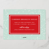 最高のギフトエバグランジタイポグラフィ新生児5 Photo 箔シーズンカード (裏面)