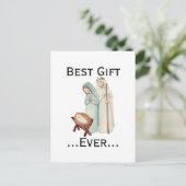 最高のギフトエバークリスマス出生フィギュア シーズンポストカード (スタンド正面)