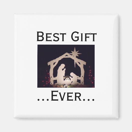 最高のギフトエバークリスマス出生物語 マグネット (正面)