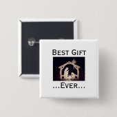 最高のギフトエバークリスマス出生物語 缶バッジ (正面&裏面)