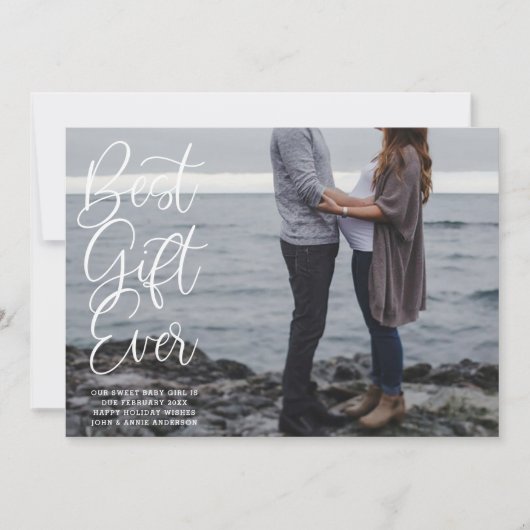 最高のギフトエバーベビー妊娠休暇の写真 シーズンカード (正面)