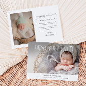 最高のギフトエバーホリデイベビーフォト誕生 案内状