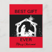 最高のギフトエバー出生クリスマスハガキ シーズンポストカード (正面)