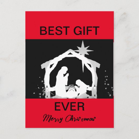 最高のギフトエバー出生クリスマスハガキ シーズンポストカード (正面)