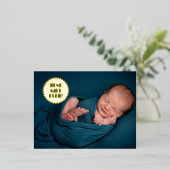 最高のギフトモダンベビーカスタム写真シール箔 箔シーズンポストカード (立ち正面)