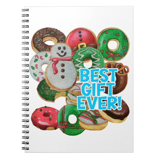 最高のギフト!クリスマスドーナツ ノートブック (正面)