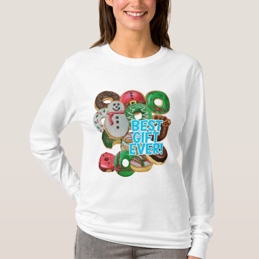 最高のギフト!クリスマスドーナツ Tシャツ (正面)