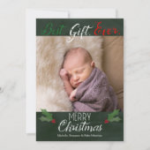 最高のギフトEver Chalkboard写真クリスマスカード シーズンカード (正面)