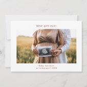 最高のギフトEver Ultrasound妊娠ホリデーカード シーズンカード (正面)